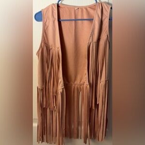 Fringe Tan Vest